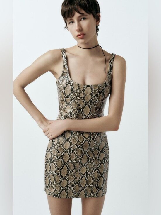 Zara Dresses & Skirts - Snakeskin Print dress Zara size small unworn Rodeo Western